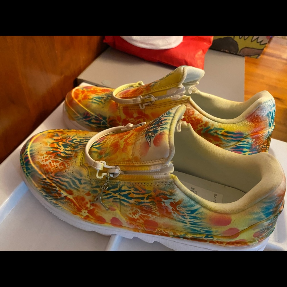 Custom air brushed shoes by Marcus Rivero